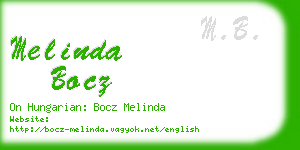 melinda bocz business card